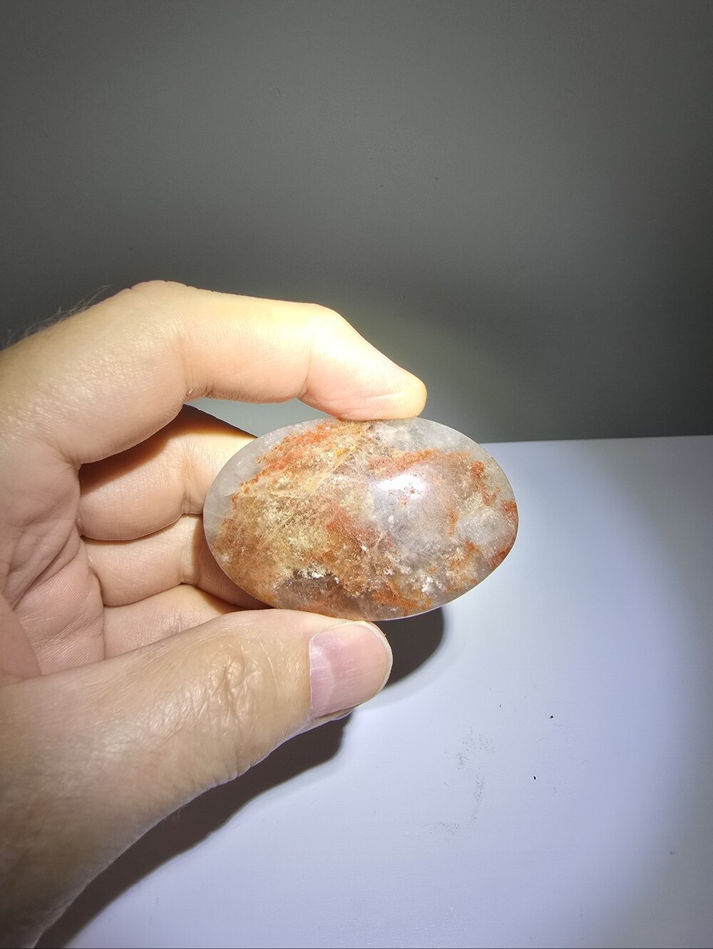 Garden Quartz Crystal Palmstone #C